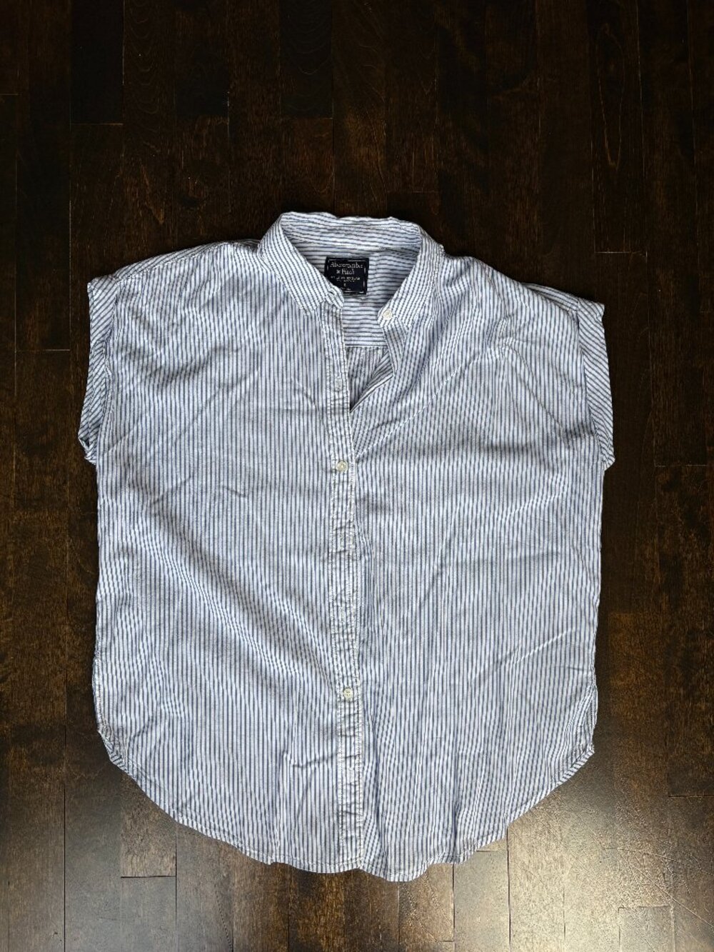 Blue striped t-shirt button down from Abercrombie & Fitch